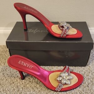 Franco Sarto Red Embellished Women's Heels